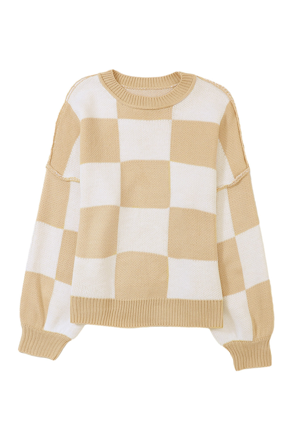 Checkered Oversized Sweater