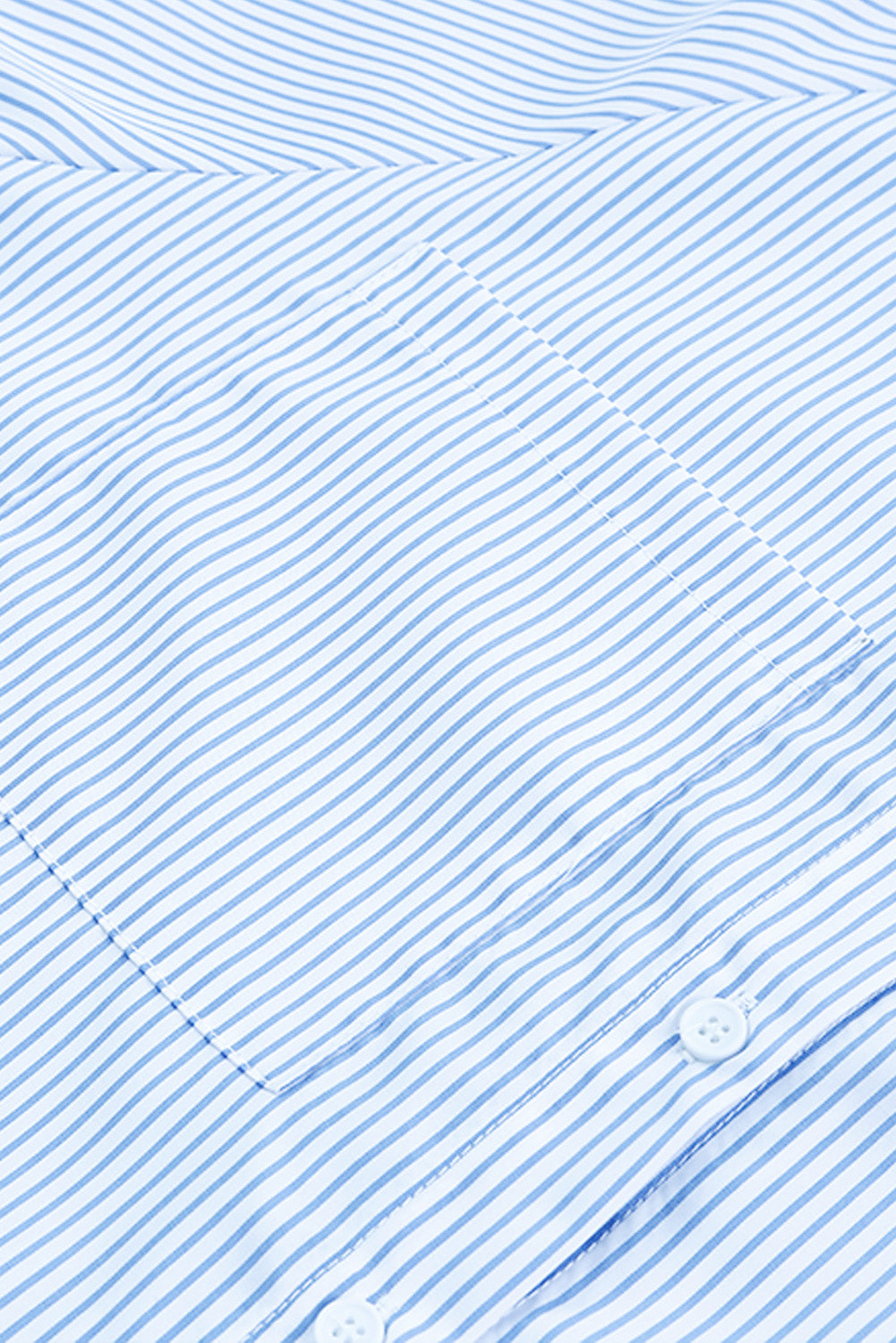 Stripe Shirred Cuff Shirt
