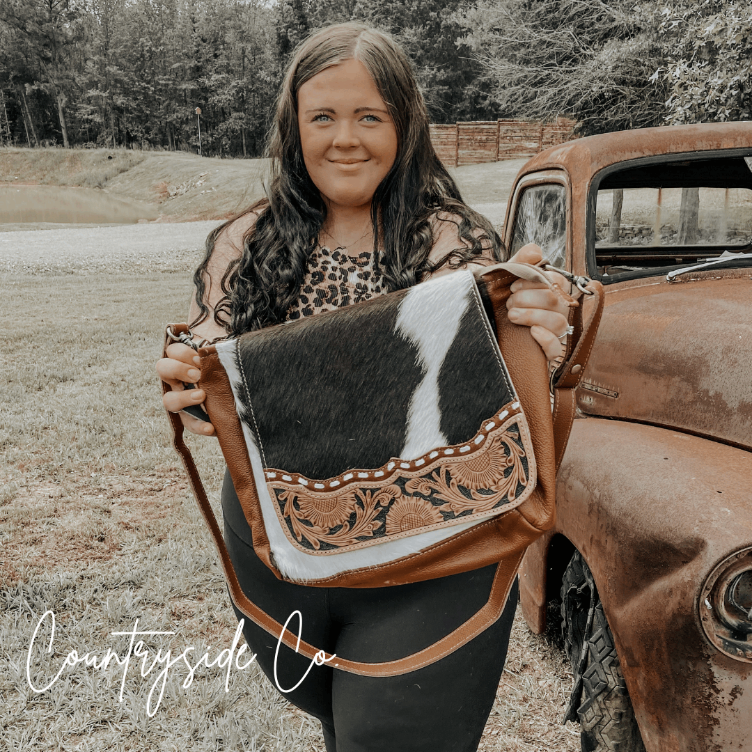 Magdalene Cowhide Concealed Carry Bag by Countryside Co.