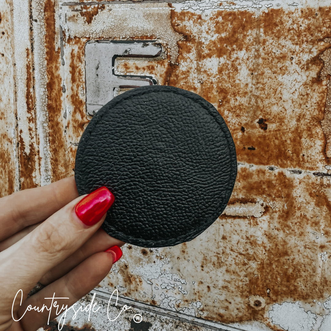 Handmade Tooled Leather Coaster Set by Countryside Co.