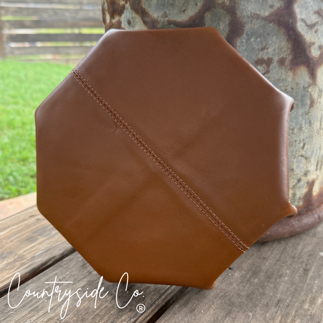 Tooled Leather Tray