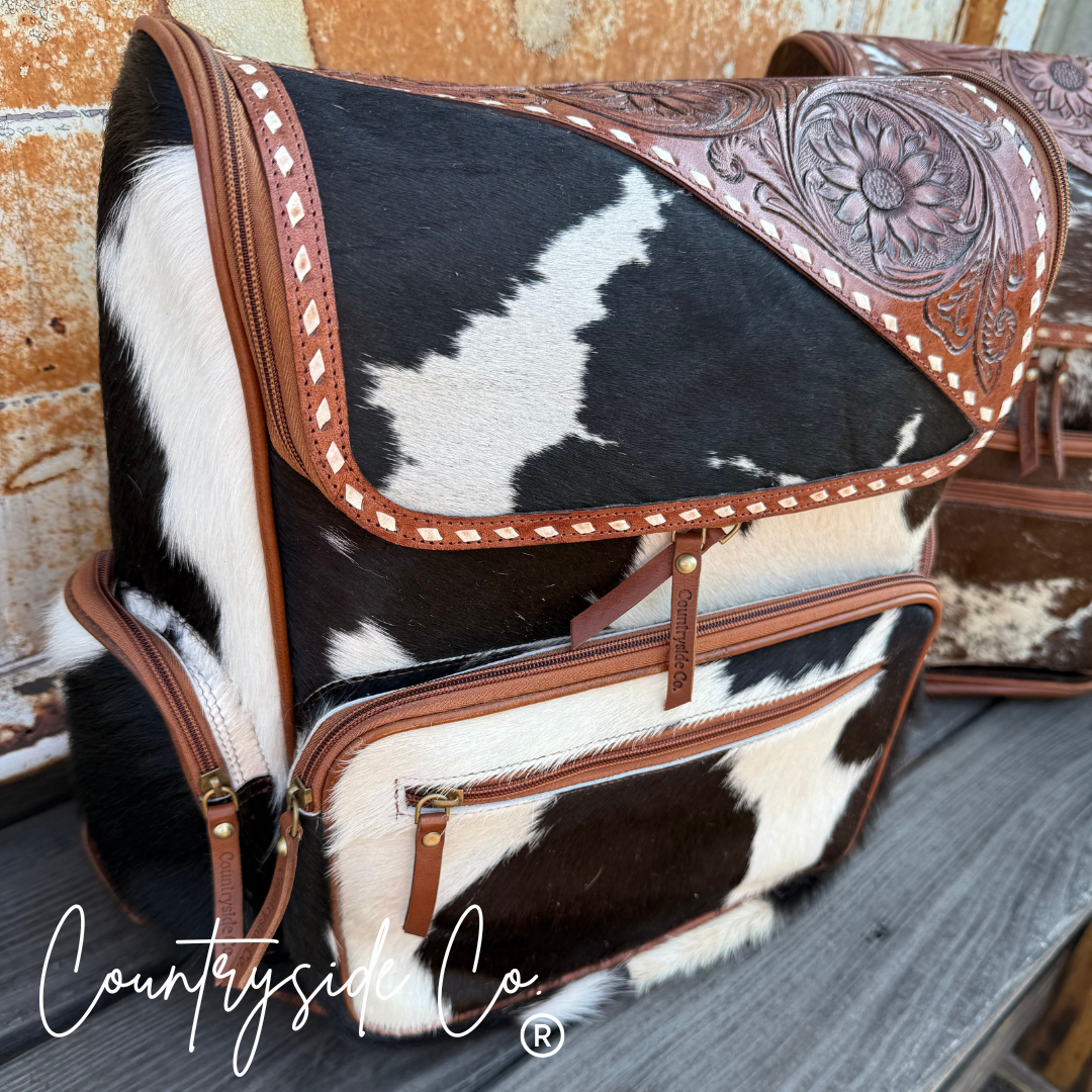 Mesa Cowhide Conceal Carry Backpack Laptop Bag by Countryside Co.