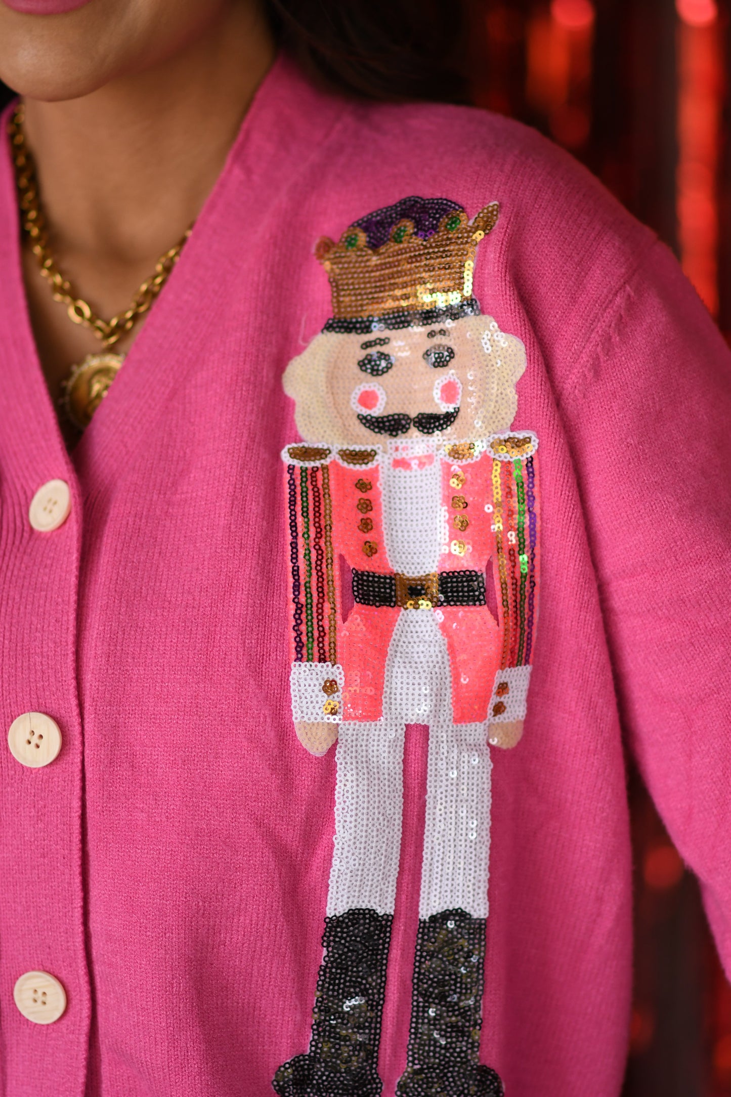 *PRE ORDER* Pink Nutcracker Cardigan