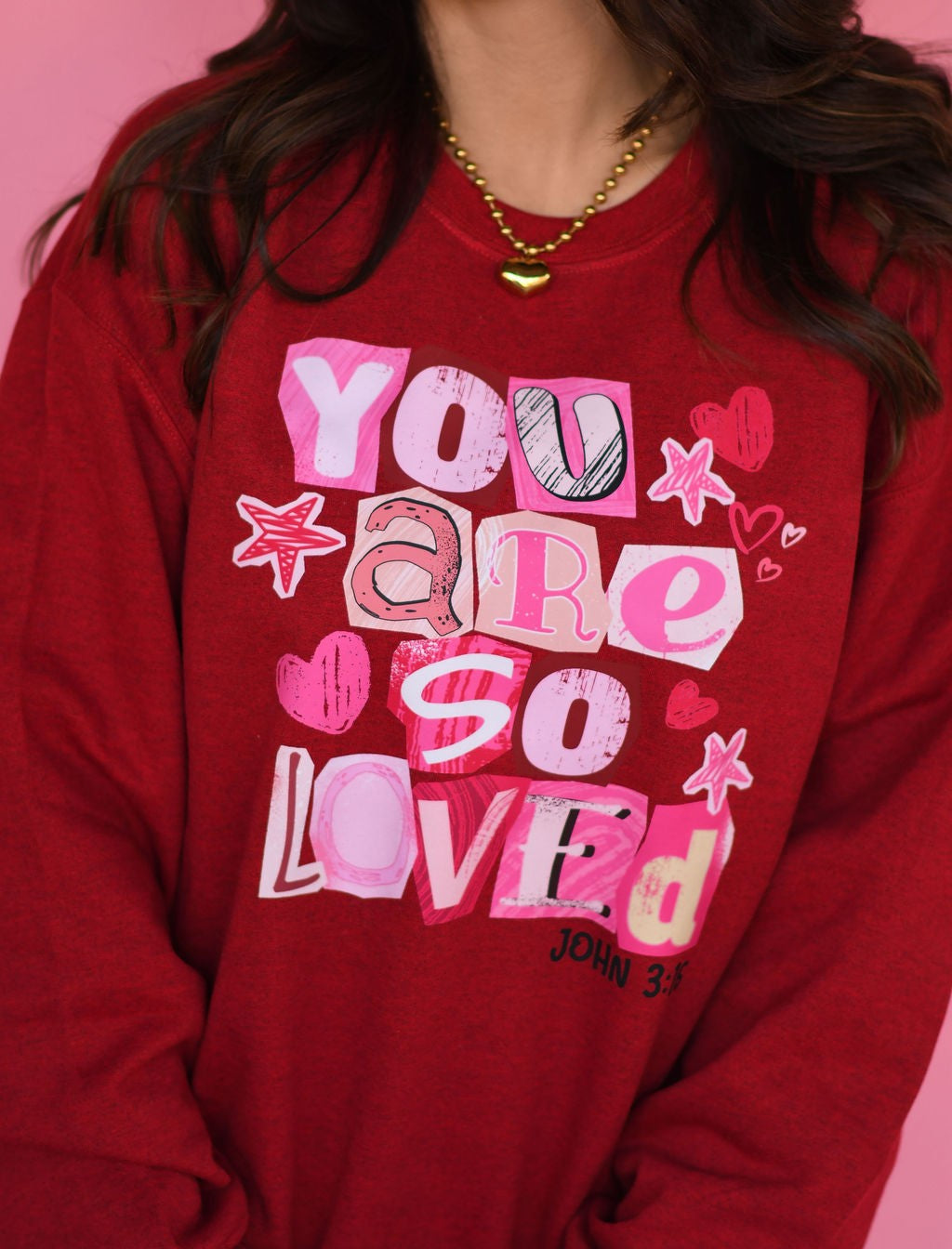 You Are So Loved Stickers Sweatshirt