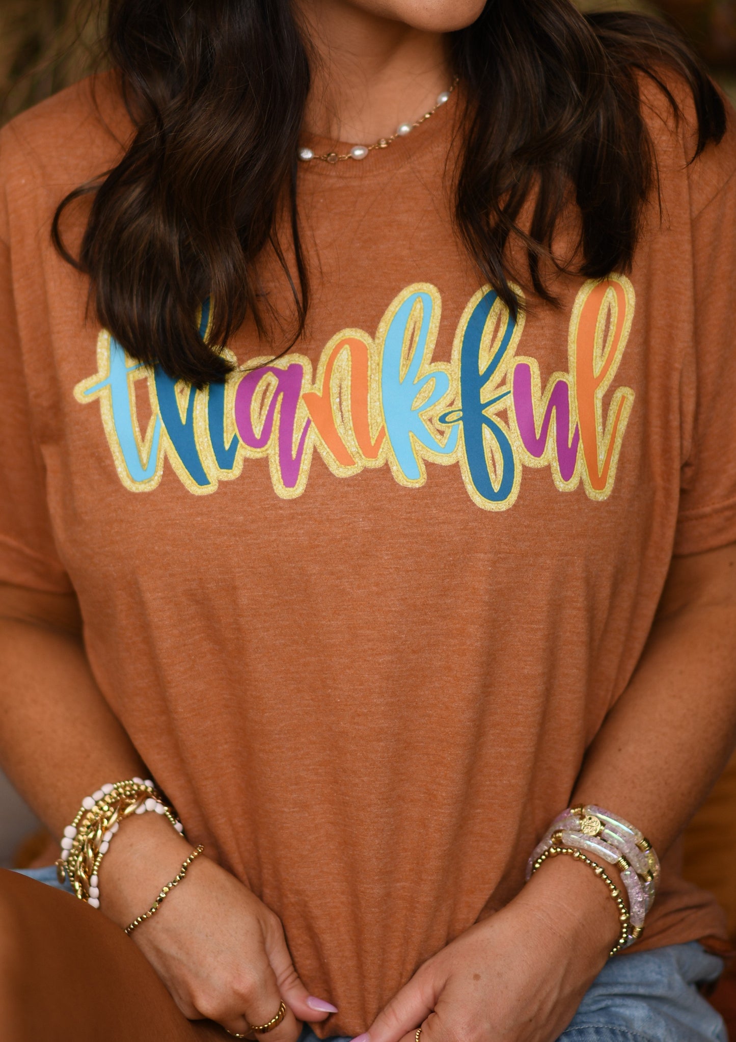 THANKFUL COLOR SHIMMER TEE