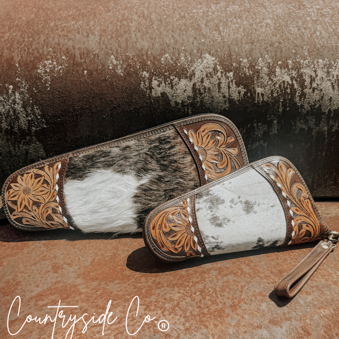 El Dorado Tooled Leather and Cowhide Carry Case by Countryside Co.