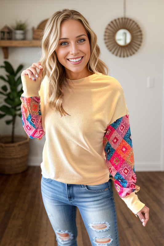 Abigail Print Sleeve Top