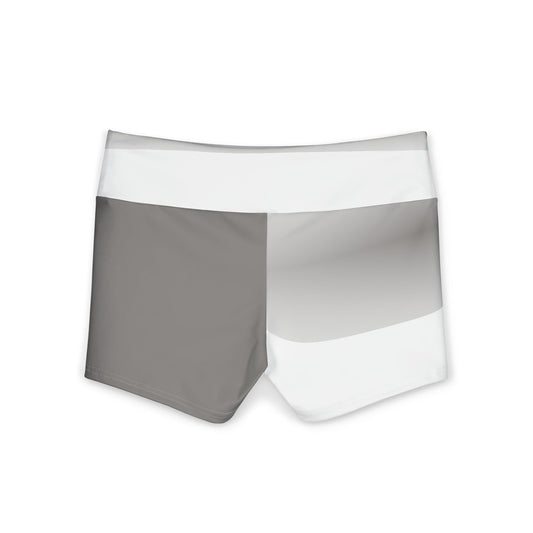 Grey Checker Bow 'Vols' Yoga Shorts