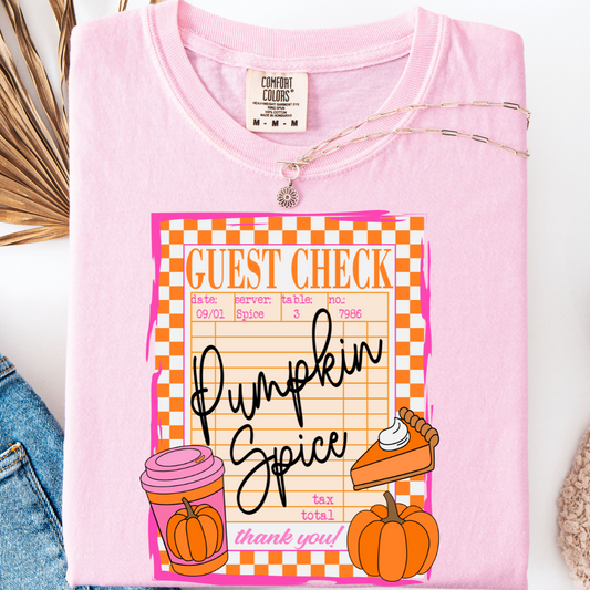 Pumpkin Spice Guest Check Graphic Tee