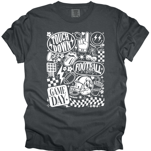 Touch Down Checkered Graphic Tees