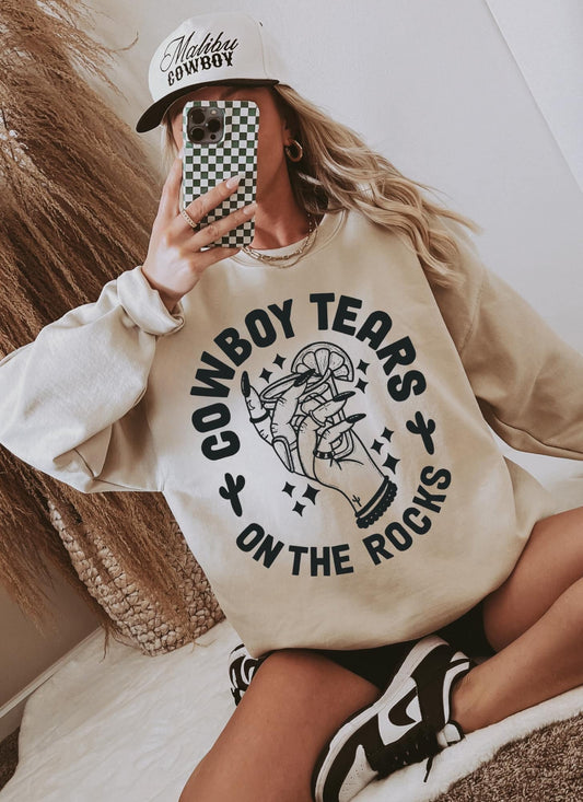 Cowboy Tears On The Rocks Sweatshirt