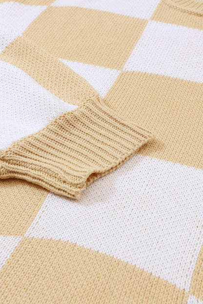 Checkered Oversized Sweater