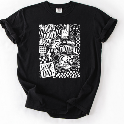 Touch Down Checkered Graphic Tees