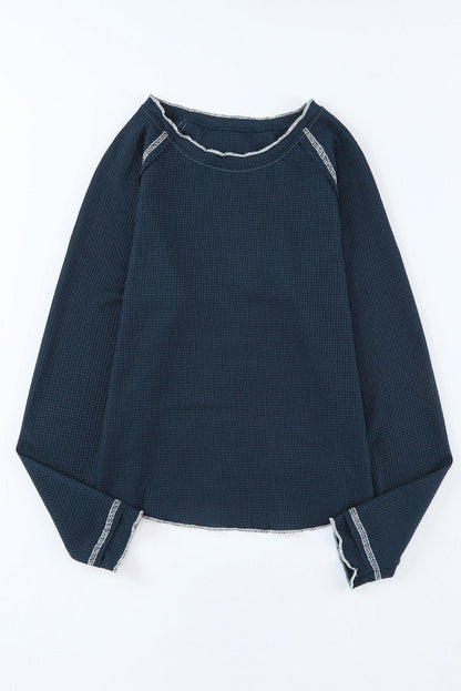 Ashley Exposed Seam Long Sleeve Top