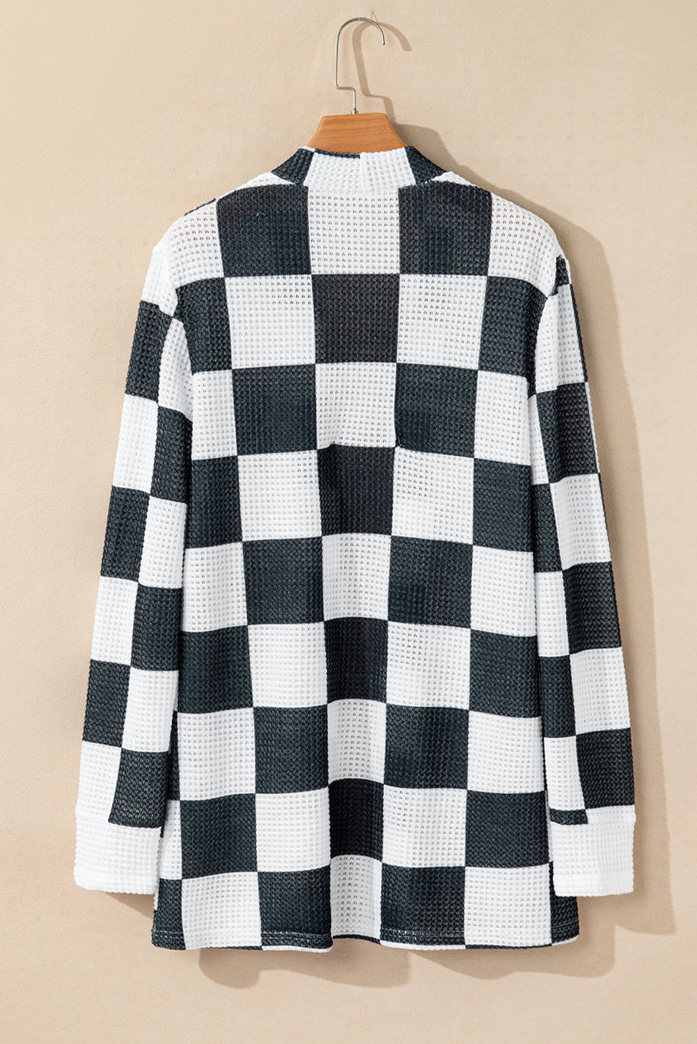 Black Checkered Cardigan