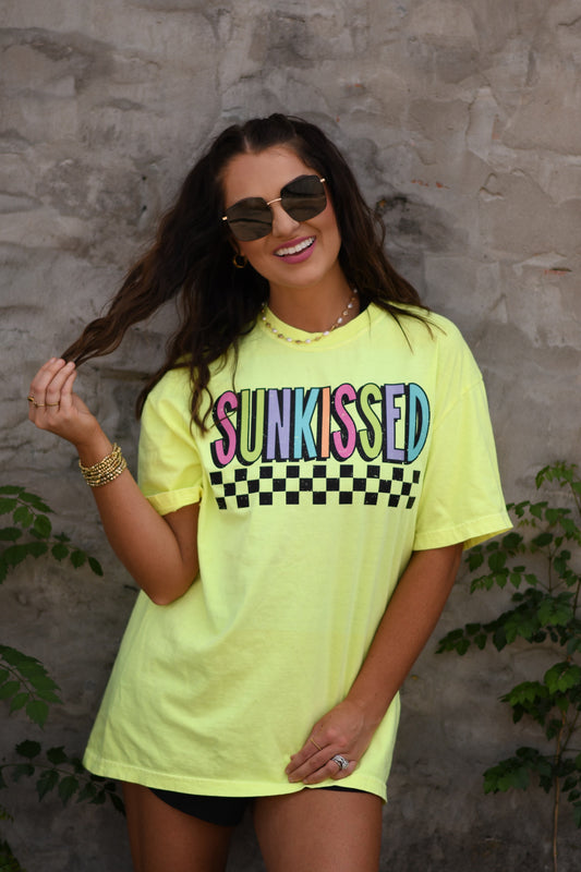 Sunkissed Checkered Neon Tee
