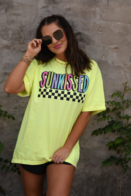 Sunkissed Checkered Neon Tee