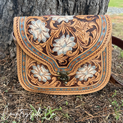 Stella Tooled Leather Concealed Carry Handbag by Countryside Co.