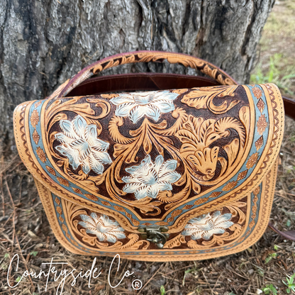 Stella Tooled Leather Concealed Carry Handbag by Countryside Co.