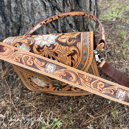 Stella Tooled Leather Concealed Carry Handbag by Countryside Co.