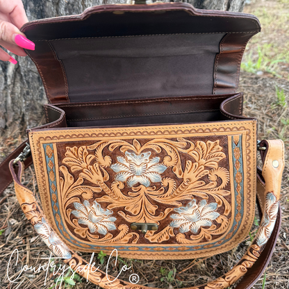 Stella Tooled Leather Concealed Carry Handbag by Countryside Co.