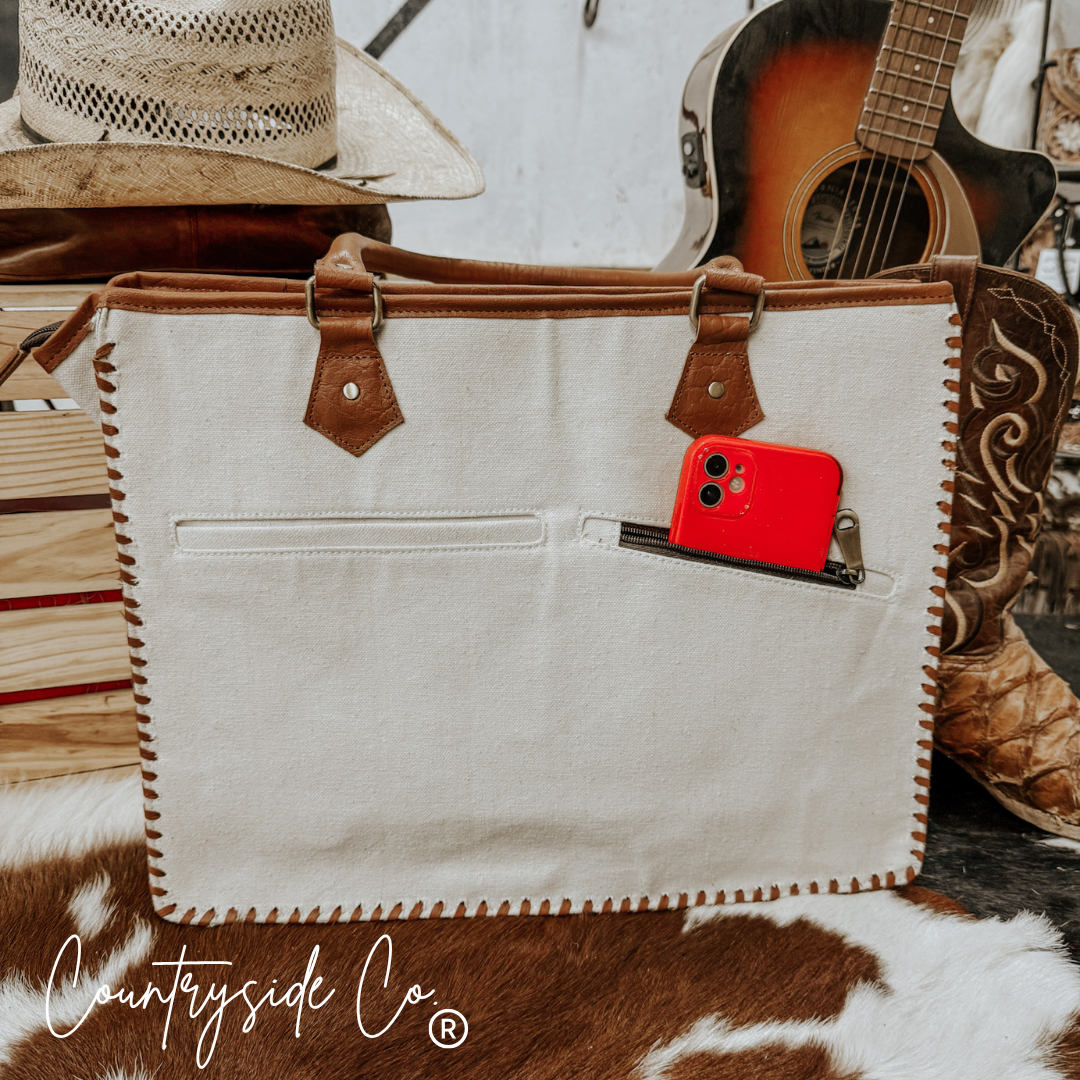 Vintage Patchwork Star Tote, Work Laptop Bag