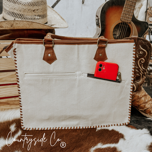 Vintage Patchwork Star Tote, Work Laptop Bag