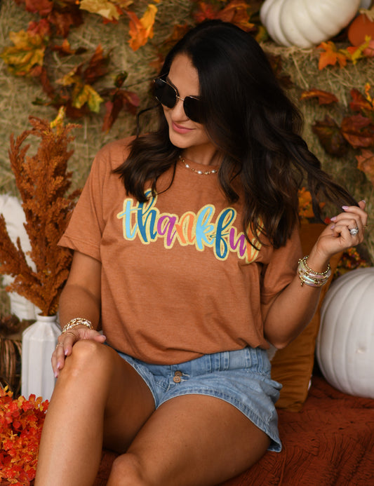 THANKFUL COLOR SHIMMER TEE
