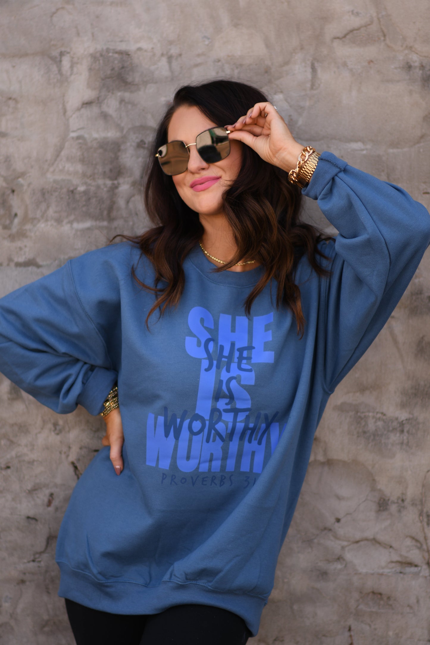 She Is Worthy Sweatshirt
