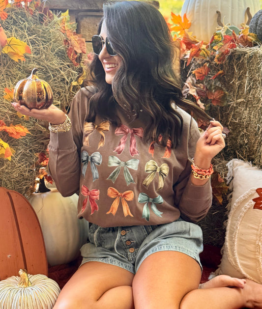 Fall Bows Long Sleeve Tee