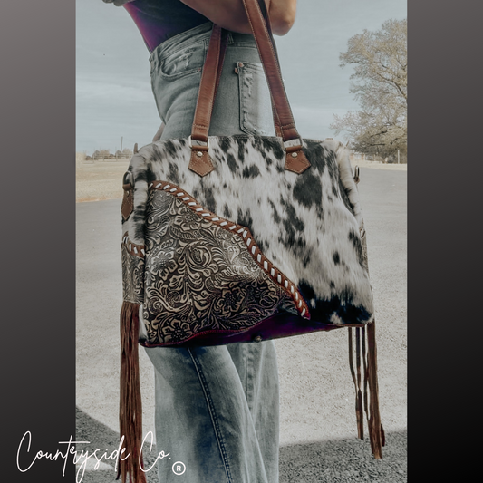 Laramie Cowhide Tooled Leather Concealed Carry Bag, Summer Edition Limited Made