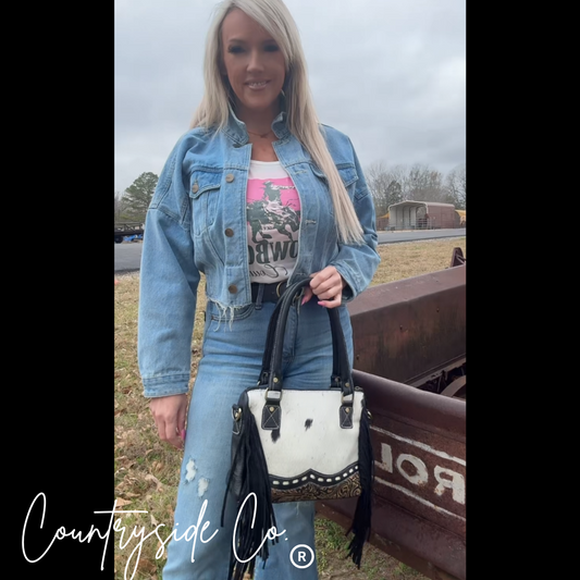 Priscilla Cowhide Conceal Carry Purse by Countryside Co.
