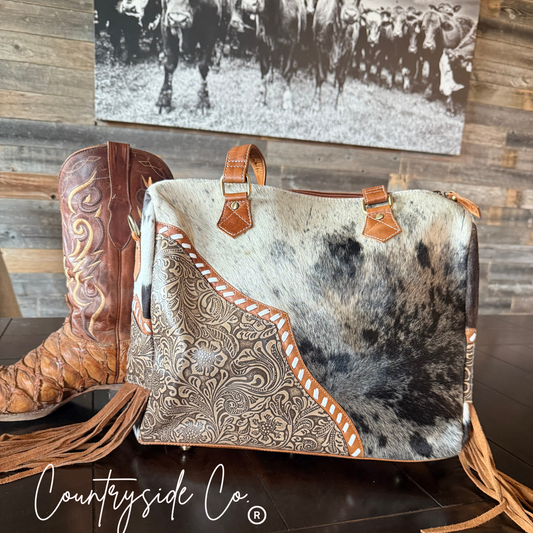 Laramie Cowhide Tooled Leather Concealed Carry Bag, Summer Edition Limited Made