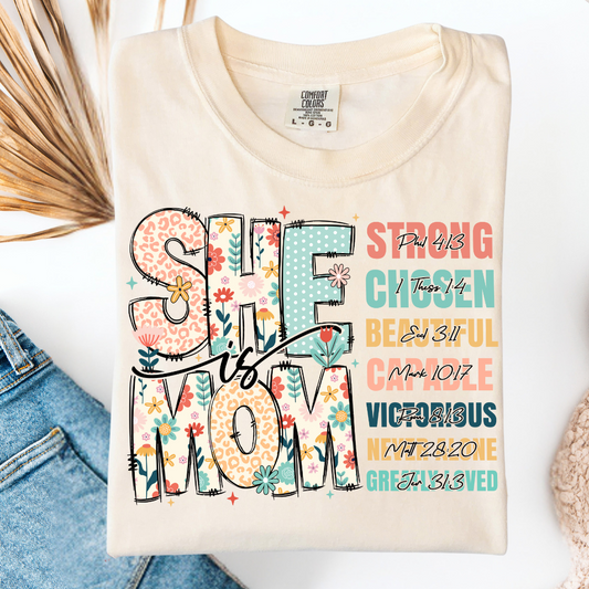 She Is Mom Graphic Tee